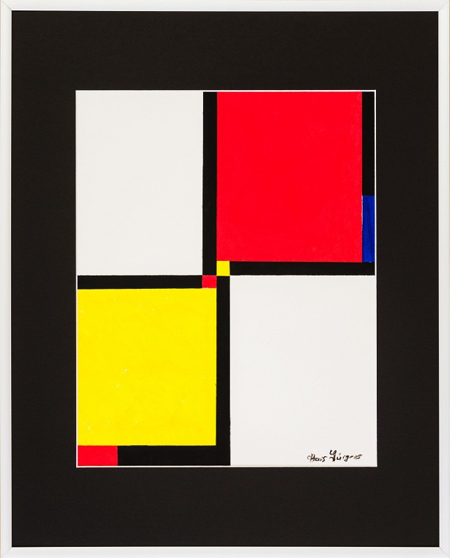 Abstrakt-Bauhaus Stil 20 Acrylfarbe auf Papier Original im Alurahmen 50 x 40 cm / 250,- € Als Kunstdruck erhältlich: DIN A4 im Passepartout 40 x 30 cm, 55,- €