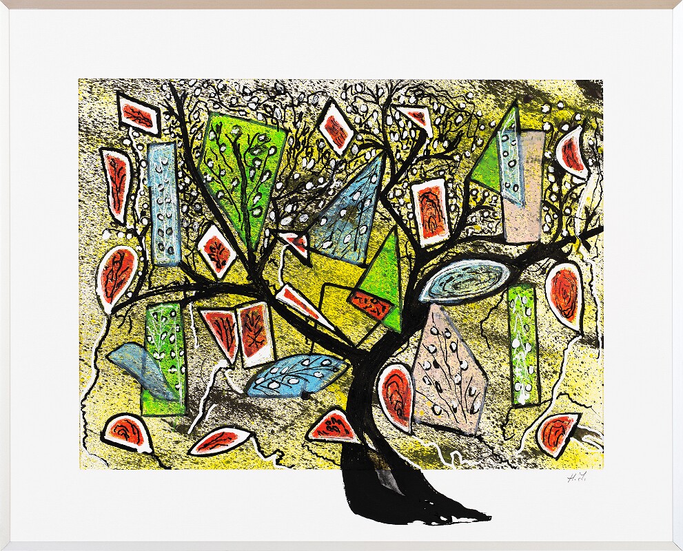 Abstrakt-Expressiv 14 Acrylfarbe auf Papier Original im Alurahmen 50 x 40 cm / 250,- € Als Kunstdruck erhältlich: DIN A4 im Passepartout 40 x 30 cm, 55,- €