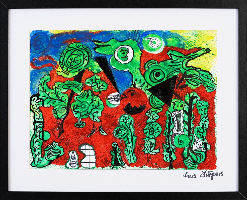 Abstrakt-Expressiv 13 Acrylfarbe auf Papier Original im Alurahmen 50 x 40 cm / 250,- € Als Kunstdruck erhältlich: DIN A4 im Passepartout 40 x 30 cm, 55,- €